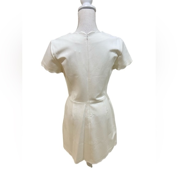 NWT brooks brothers off white Ponte knit scalloped hems & neckline size medium - Picture 8 of 13